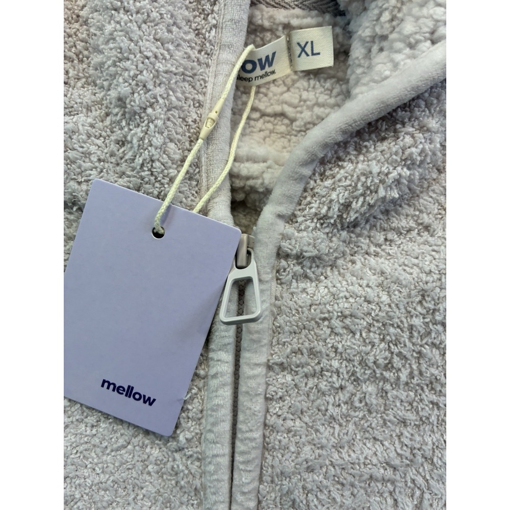 MellowSoft Zip-up Hoodie Super Soft Full Zip Fleece Long Sleeve Cozy Lilac XL - Picture 13 of 13